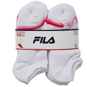 Wholesale - 10pk FILA GRL POWER PRINT HC NS SOCKS SIZE 9-11, UPC: 193159268626